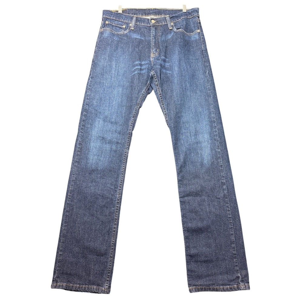 Levi's 514 Straight Fit Jeans Mens 34x34 Blue Denim Stretch 00514-0352